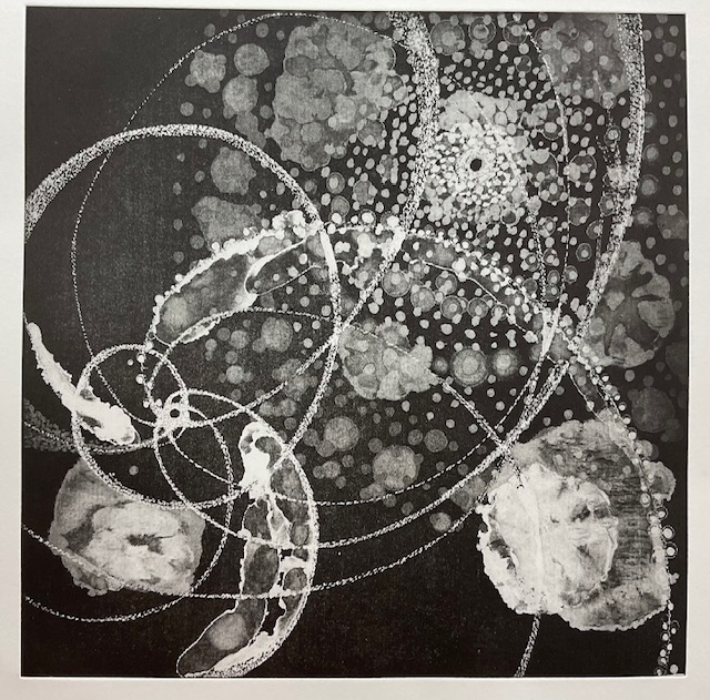 'Two Galaxies" aquatint 2024